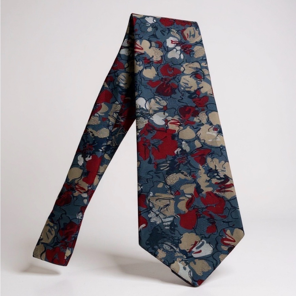 Oscar de la Renta Multicolor Floral Tie